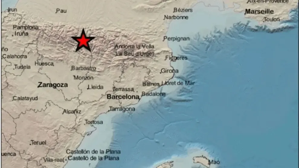 Un pequeño terremoto en Bagneres de Luchon se siente en Benasque