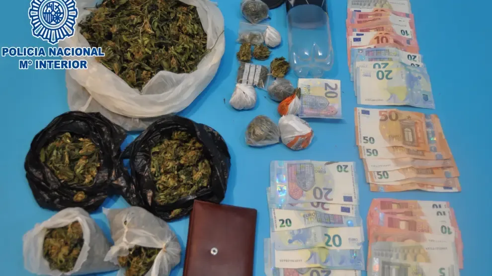 La Policía detiene en Huesca a un joven con 304 gramos de marihuana