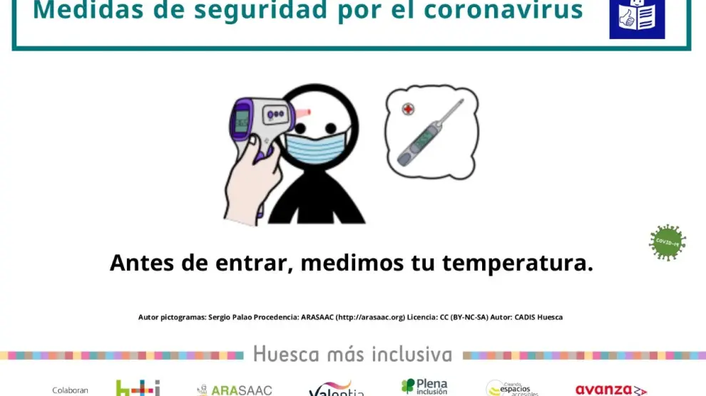 Elaboran carteles accesibles para indicar las medidas de seguridad por el coronavirus