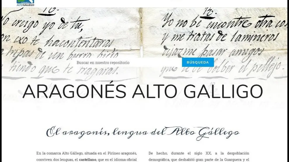 La Comarca del Alto Gállego activa su web de la lengua aragonesa