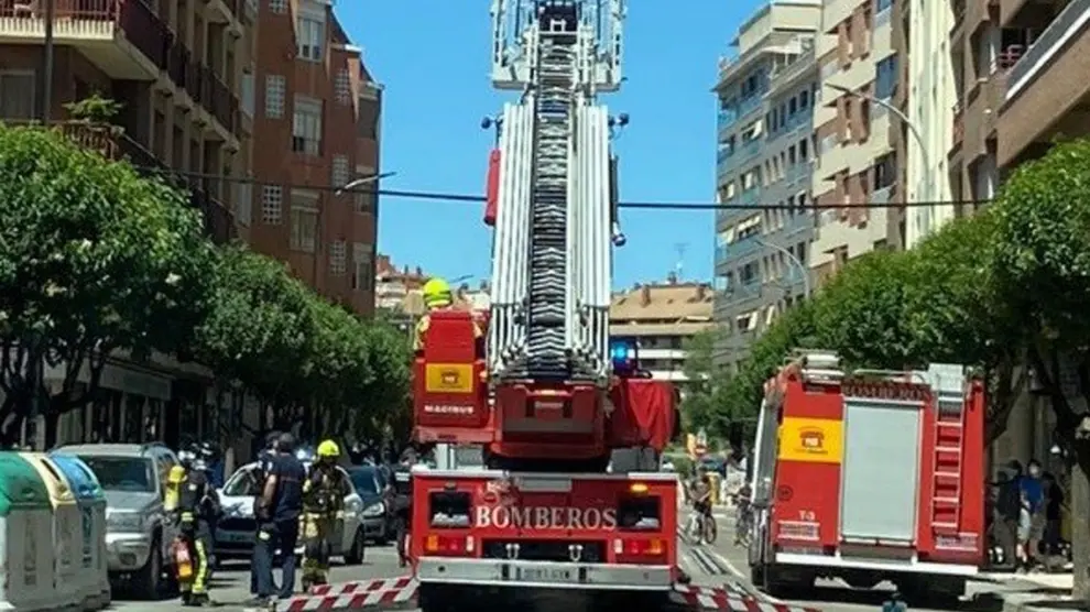 Falsa alarma de incendio en la calle Tarbes de Huesca
