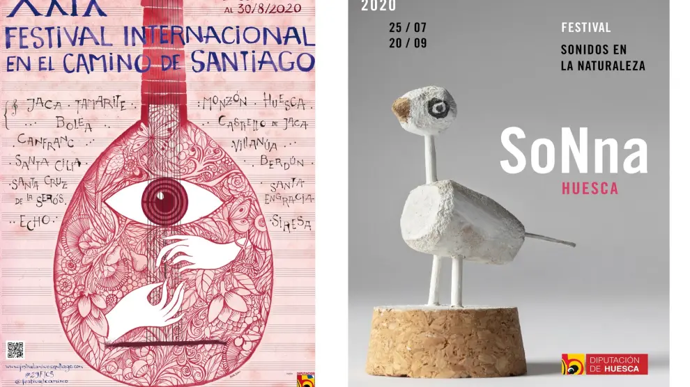 La DPH pone este lunes a disposición del público las invitaciones de los festivales Sonna Huesca y Camino de Santiago