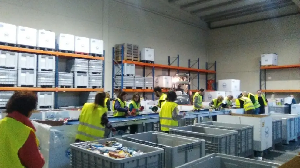 Banco de Alimentos de Huesca, la gran obra del voluntariado esencial