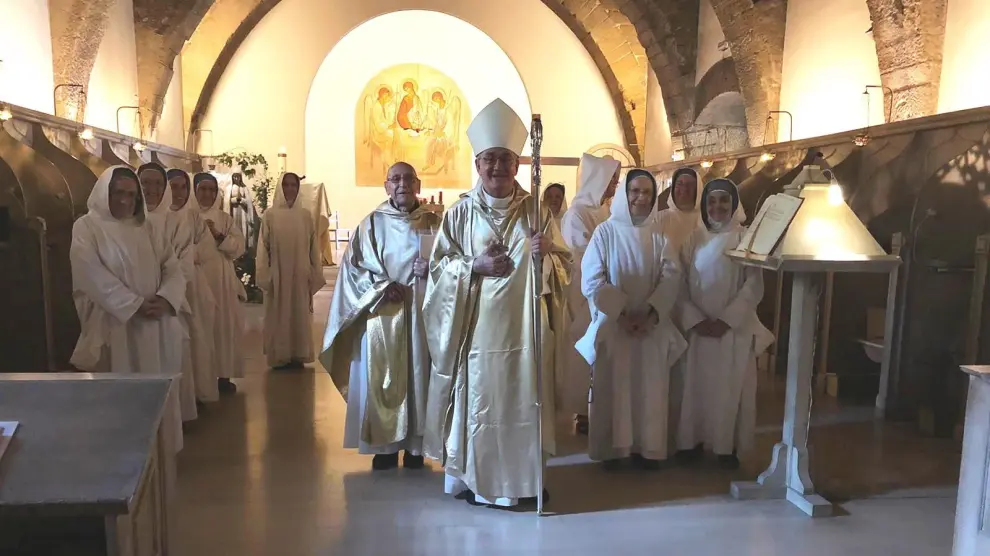 Las últimas monjas dejarán este martes el monasterio de Villanueva de Sijena