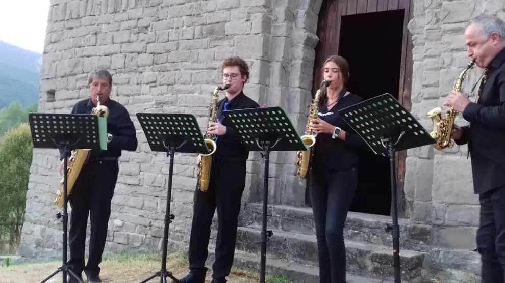 El Cuarteto de Saxofones "Ciudad de Sabiñánigo" clausura "A son de Busa"