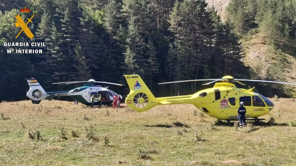 La Guardia Civil rescata en las montañas de Huesca a 25 personas en cuatro días