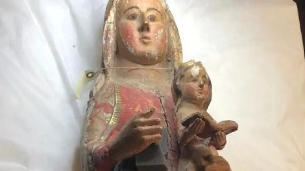 El Obispado de Barbastro-Monzón no desistirá de recuperar la talla románica de Santa Ana procedente de la iglesia de Ribera