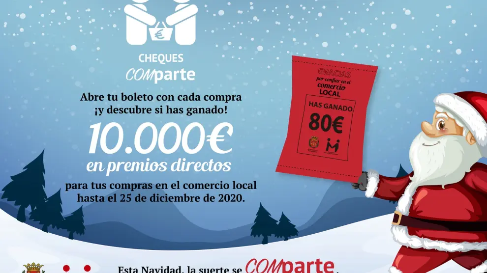 Los empresarios y el Ayuntamiento de Sariñena ponen en marcha una campaña para incentivar las compras navideñas