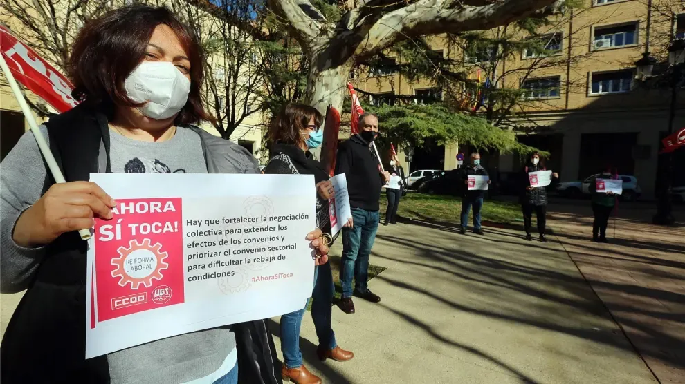 Los sindicatos exigen al Gobierno en Huesca que retome la agenda social y laboral