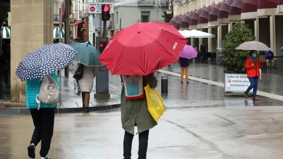 Las precipitaciones, protagonistas en la mañana de este viernes en Huesca