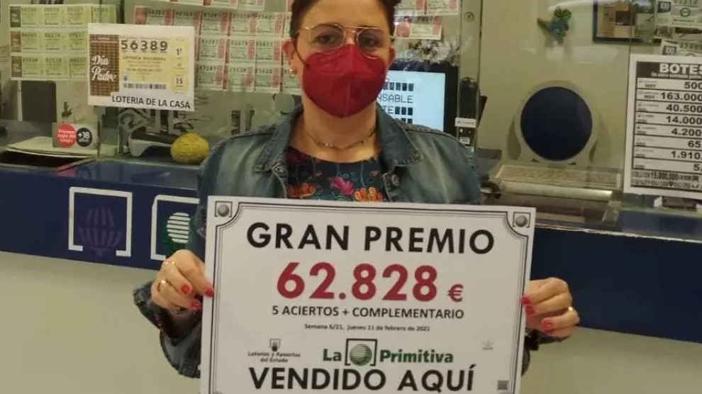 El sorteo de la Primitiva deja casi 63.000 euros en Huesca