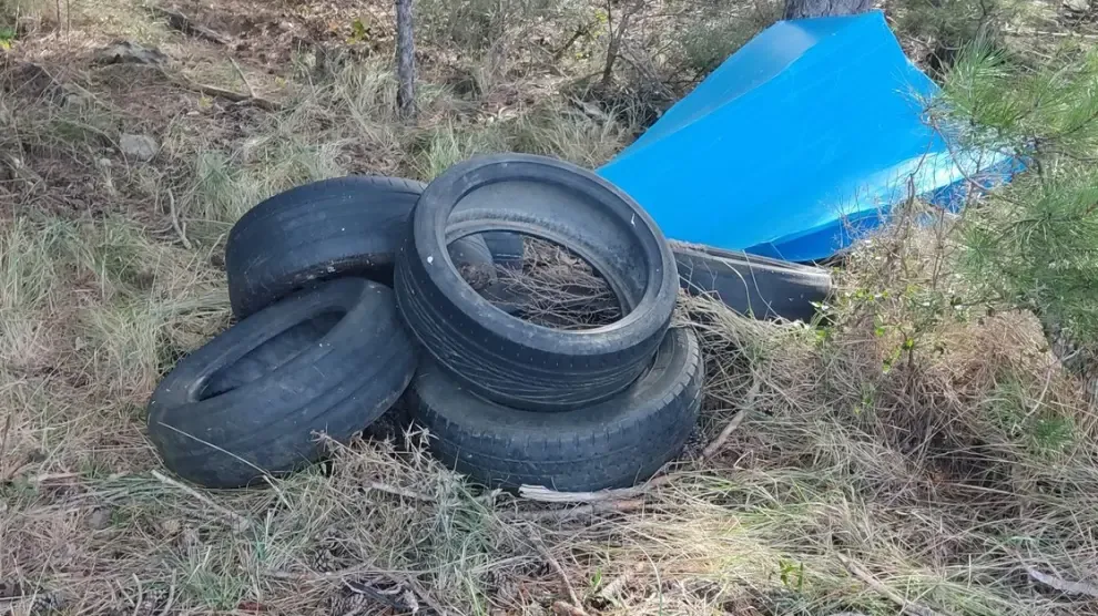 Neumáticos abandonados