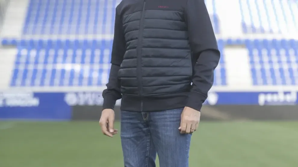 Pacheta, entrenador de la SD Huesca, en el Alcoraz / 23-02-2021 / Foto Rafael Gobantes[[[DDA FOTOGRAFOS]]]