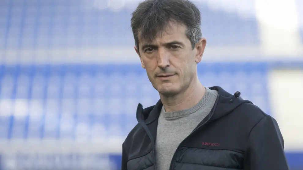 Pacheta, entrenador de la SD Huesca, en el Alcoraz / 23-02-2021 / Foto Rafael Gobantes[[[DDA FOTOGRAFOS]]]