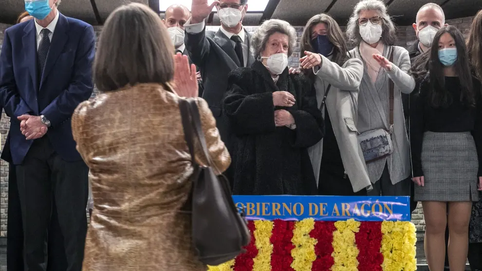 Se ha celebrado este lunes el funeral del expresidente de Aragón Juan Antonio Bolea.