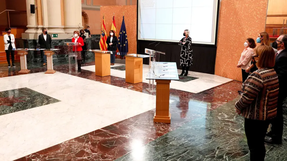 El acto se celebró en la jornada de ayer en la Sala de la Corona del Edificio Pignatelli de Zaragoza.