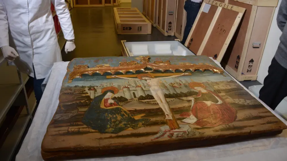 El Museo Diocesano de Barbastro-Monzón ha completado el desembalaje de las 111 obras de arte aragonesas.