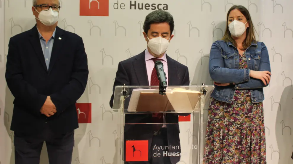 El alcalde de Huesca, Luis Felipe, este lunes.