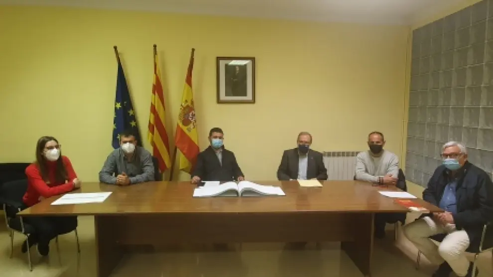 El Gobierno de Aragón, la DPH y el Ayuntamiento de Castillonroy reunidos esta semana