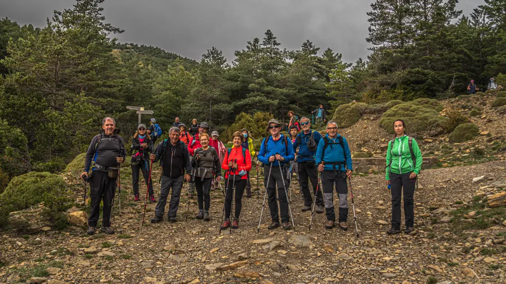 El grupo de excursionistas del pasado domingo en la zona del Turbón