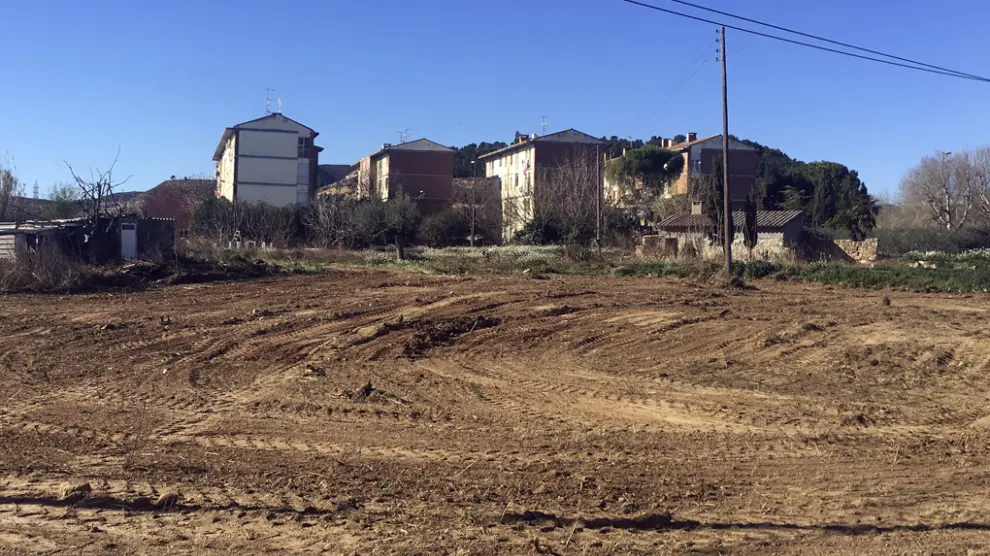 Terrenos de San Simón que cede el Ayuntamiento de Fraga para la nueva residencia comarcal de mayores