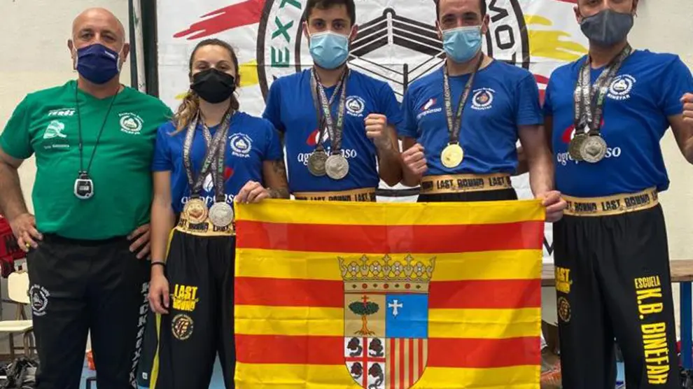 Representación altoaragonesa en el torneo celebrado en Badajoz el sábado.