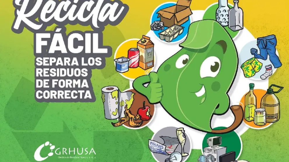 Grhusa edita una nueva guía para fomentar el reciclaje en Huesca