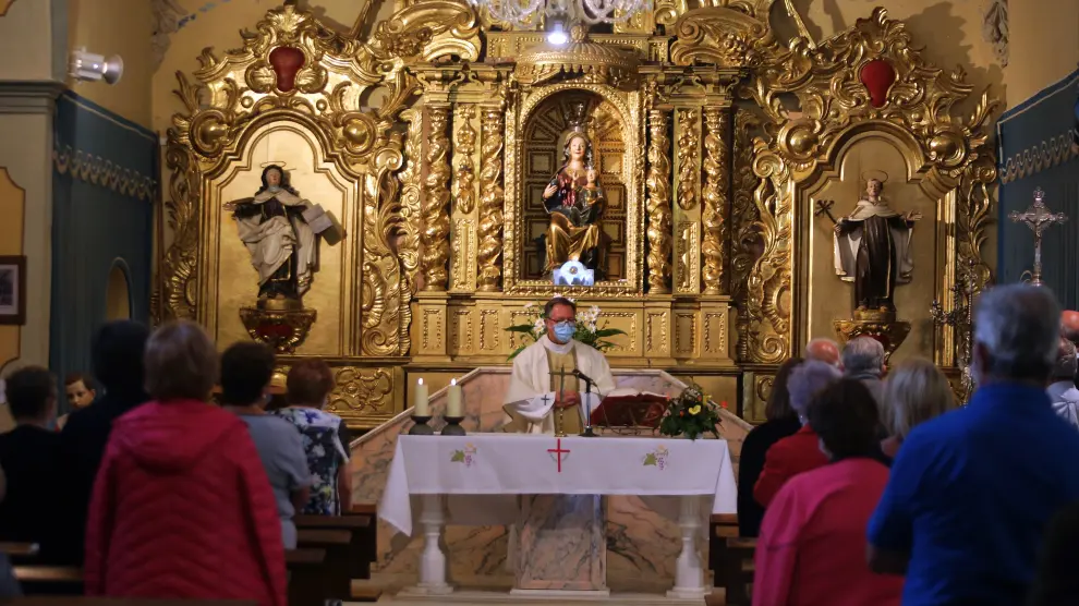 Imagen de la liturgia en el Santuario Nuestra Señora de Cillas este jueves