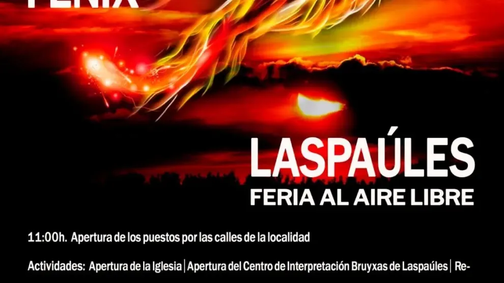 Cartel promocional de la feria El Sueño del Fénix de Laspaúles