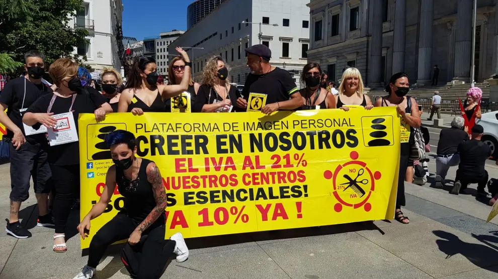 Representantes del sector en Huesca estuvieron presentes en la manifestación de Madrid