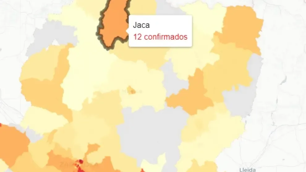 La provincia de Huesca ha reportado 118 casos de covid, un número similar de a la jornada anterior