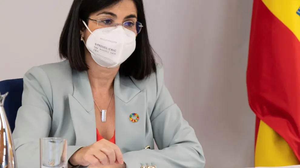 Carolina Darias, ministra de Sanidad, durante la rueda de prensa celebrada en la jornada del miércoles.