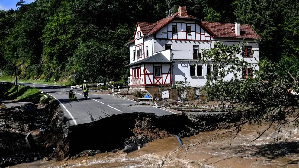Inundaciones en la localidad alemana de Schuld.