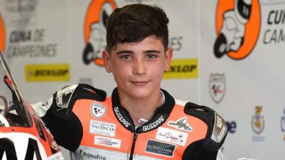 Hugo Millán, ha fallecido a los 14 años en un accidente ocurrido durante una carrera en Motorland.