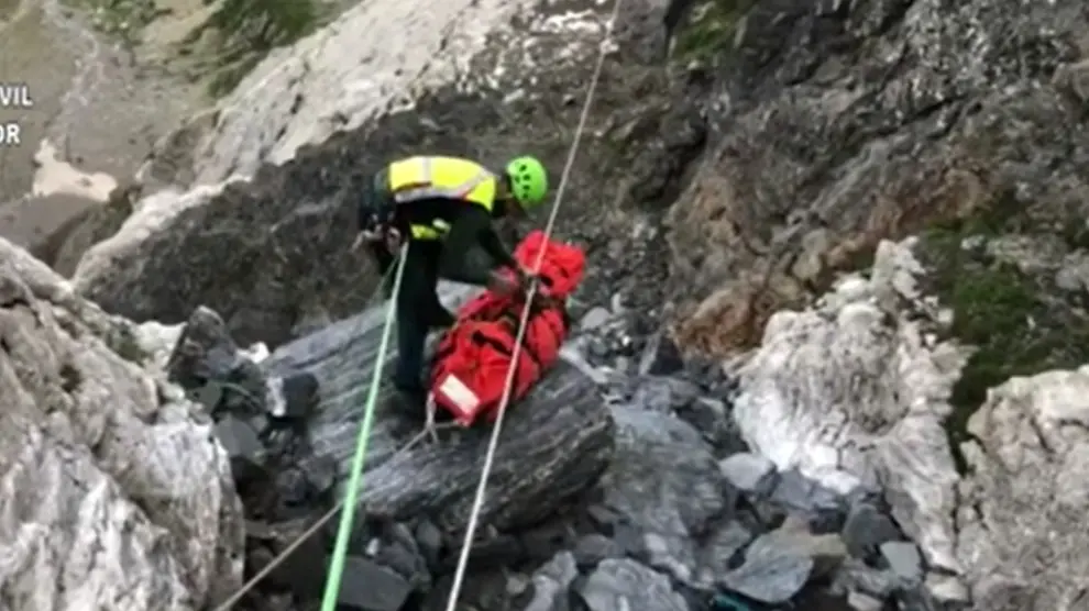 Rescate del escalador catalán fallecido en el pico Tromouse, en Bielsa.
