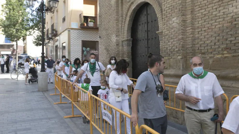 No fiestas de Huesca. Misa de San Lorenzo con el Obispo /10-08-2021 / Foto Rafael Gobantes[[[DDA FOTOGRAFOS]]]