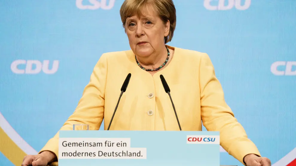 Merkel durante un acto