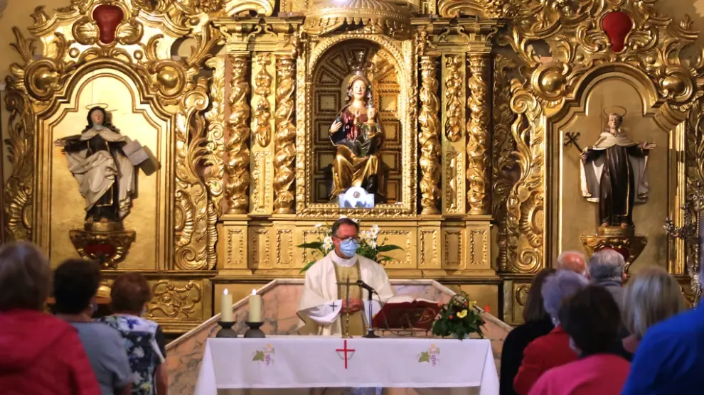 Celebración de la Eucaristía San Juan Bautista en el Santuario de Cillas en junio de este año