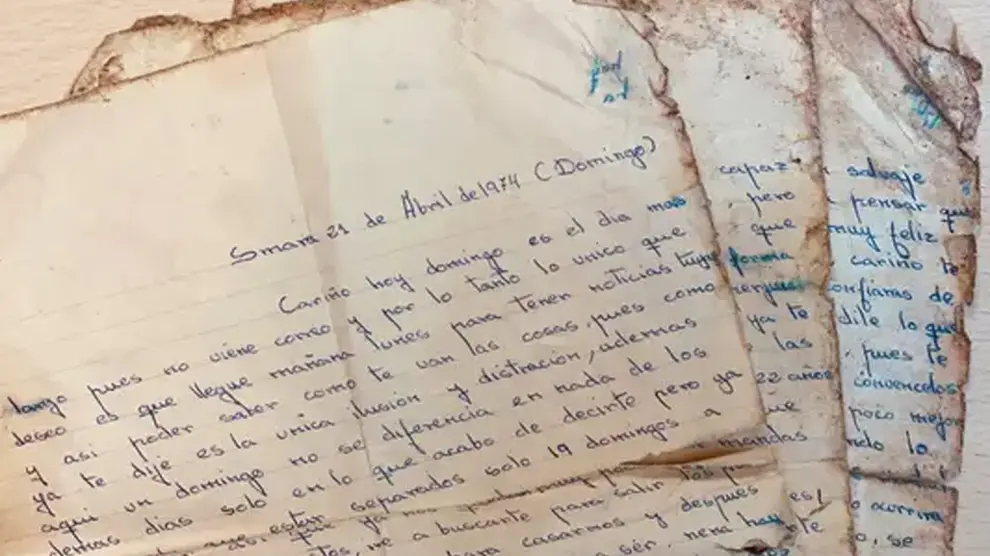 La carta está fechada el 21 de abril de 1974 en Santurce (País Vasco)