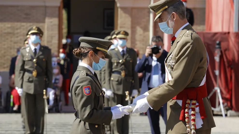 Felipe VI, el 9 de julio en la entrega de Reales Despachos en la Academia General Militar de Zaragoza.