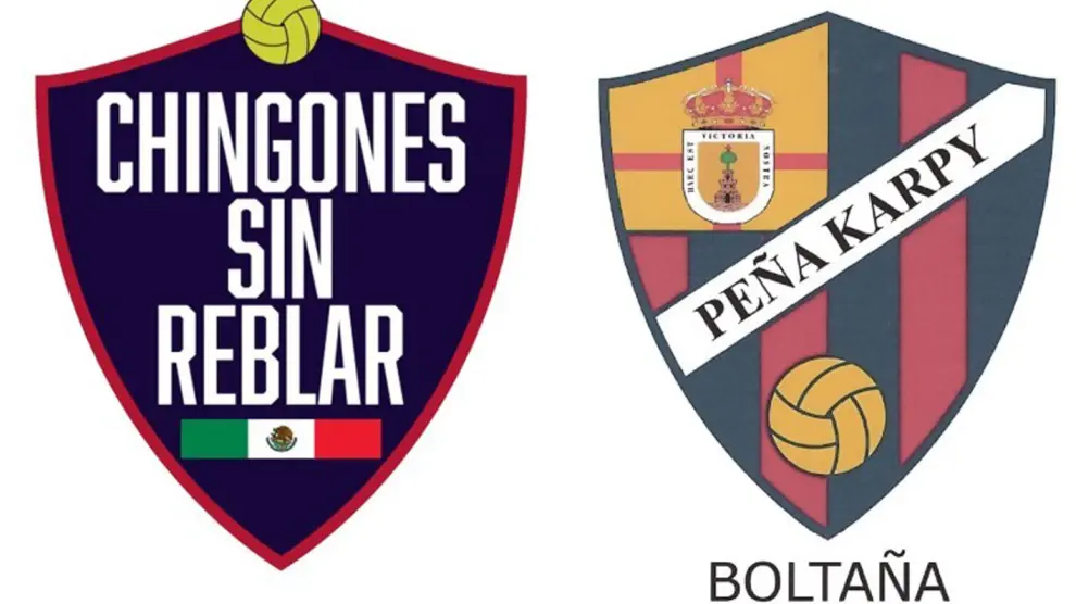 Logos de las dos nuevas peñas del Huesca