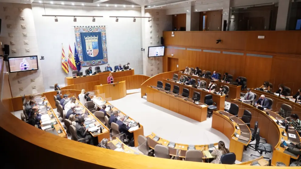 Las Cortes de Aragón este viernes, en la sesión de control al Ejecutivo.