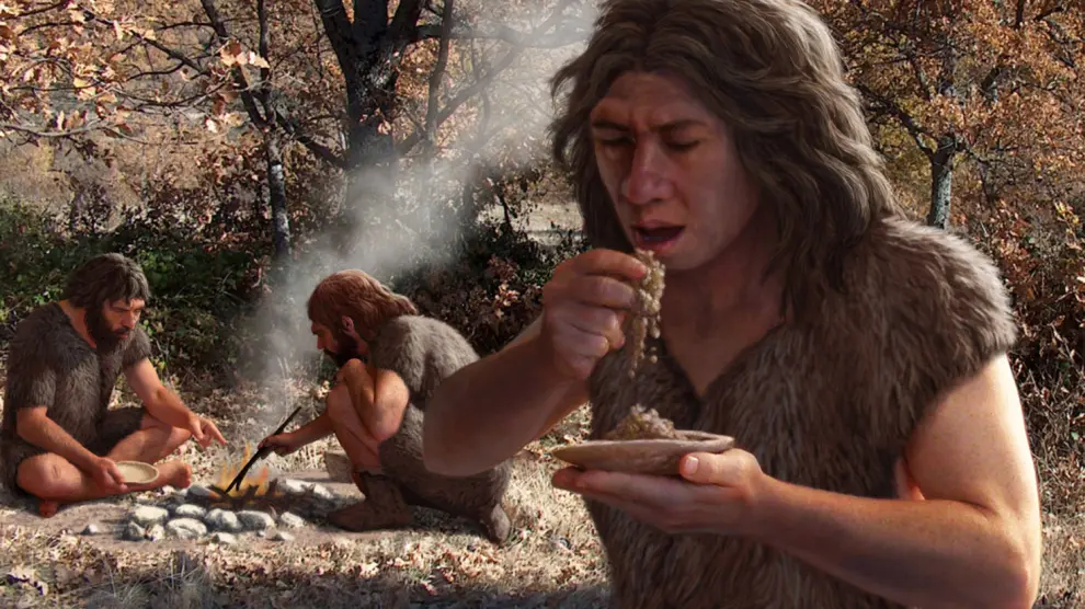 ‘Neandertales’, una de las obras de la muestra.