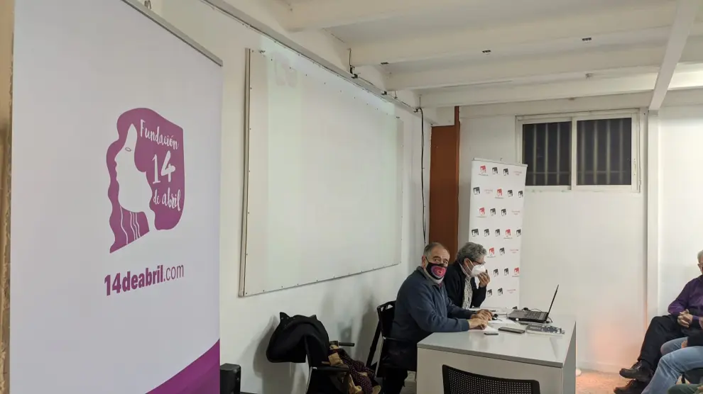 Imagen durante la presentación de la aplicación en Huesca.