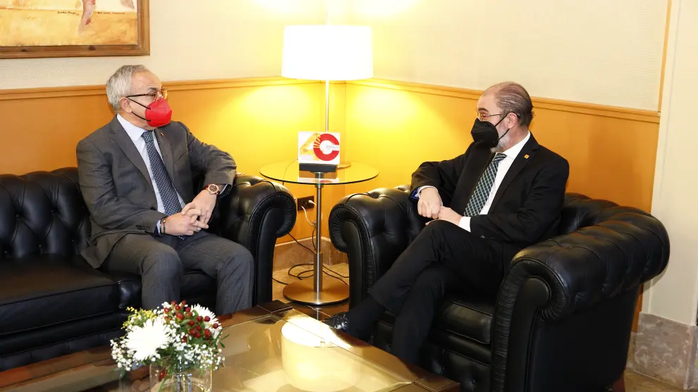 El Presidente de Aragón, Javier Lambán, se reúne con el presidente del Comité Olímpico Español (COE), Alejandro Blanco