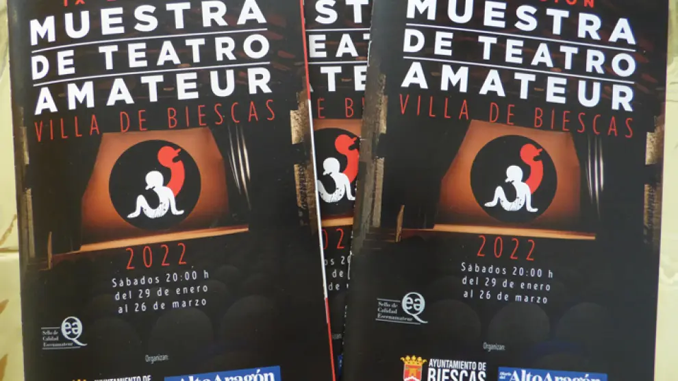 Programas de la IX Muestra Teatro Amateur Villa de Biescas.