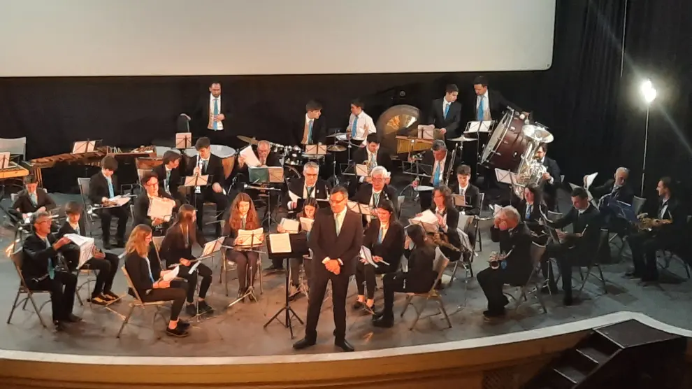 Imagen del concierto de la Banda de la Asociación Cultural Gradense.