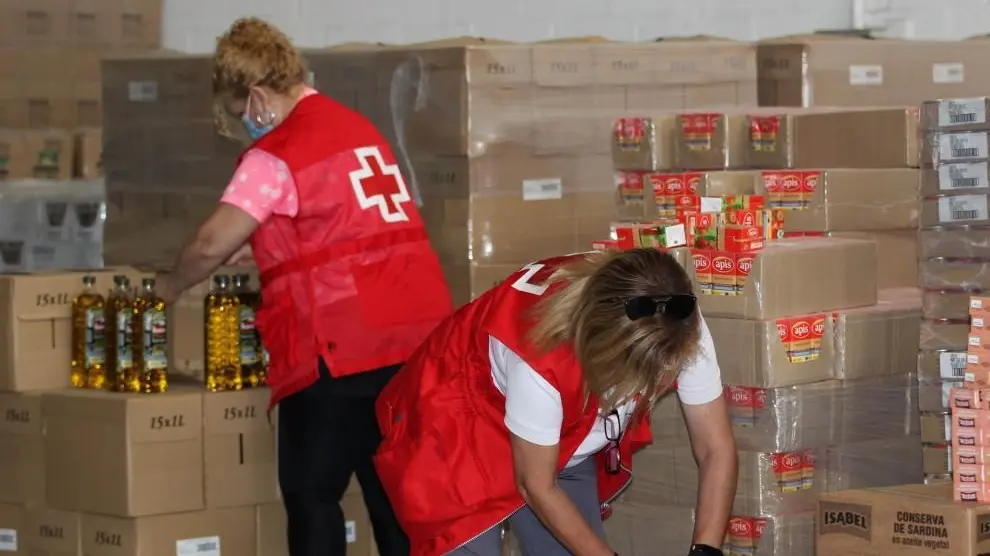 La labor del voluntariado es fundamental en Cruz Roja Huesca.