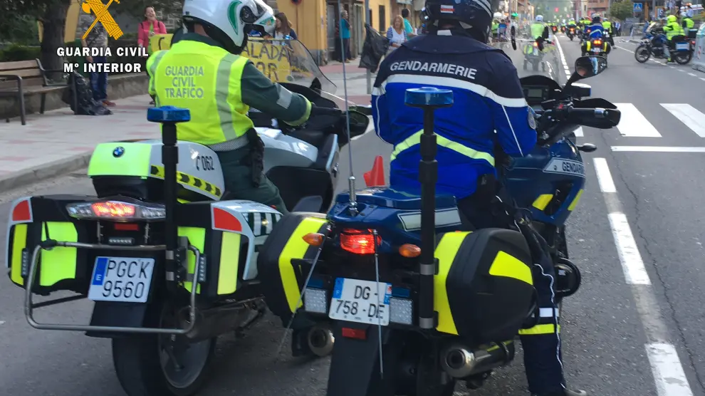 Por parte española, participan sectores de Tráfico de la Guardia Civil de Aragón y Navarra