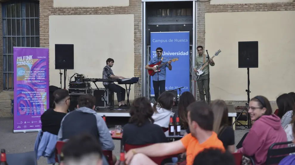 Con el concierto de Los Flamingos, Polifonik Sound se presentó ayer en Huesca.
